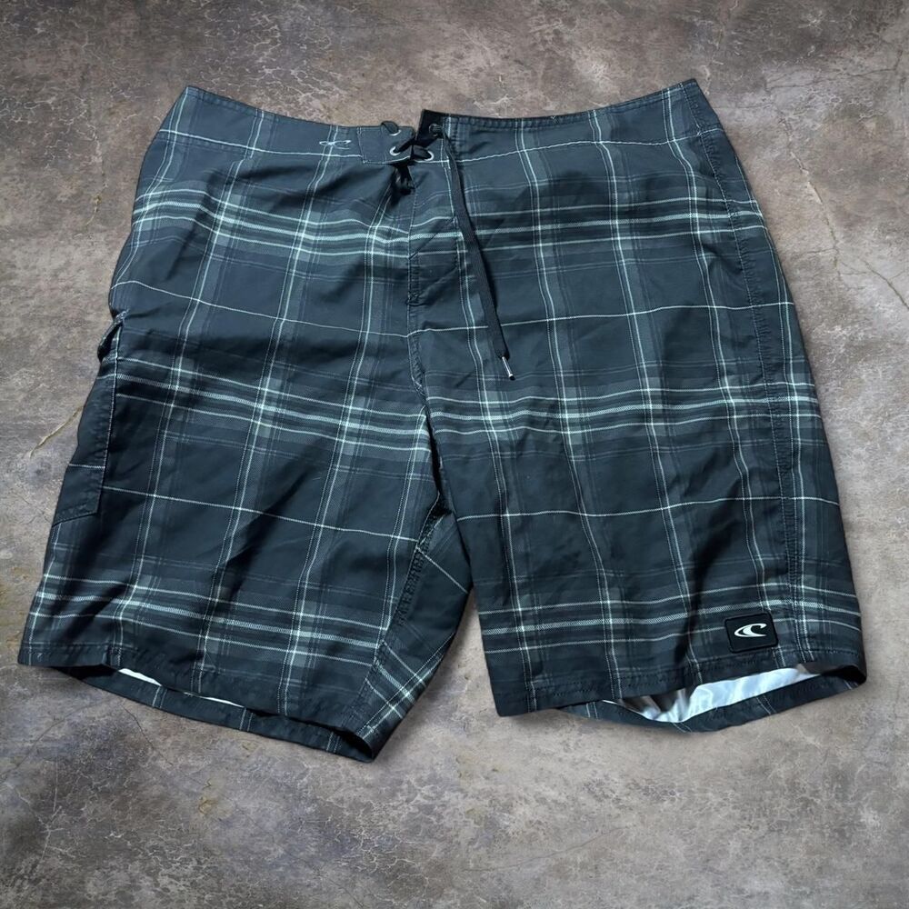 O-neill Men's Grey and Black Swim-briefs-shorts